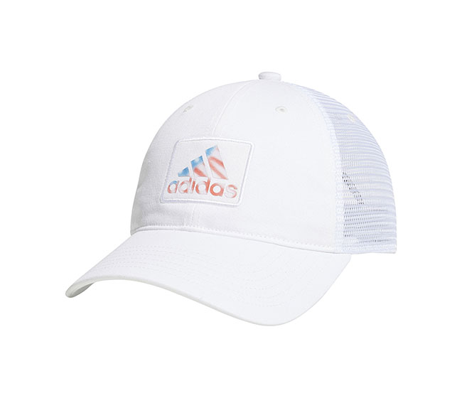 adidas Americana Mesh Snapback Cap (M) (White)