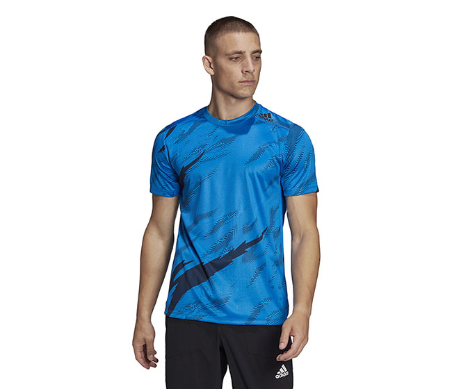 adidas D4T All Over Print Tee (M) (Blue)