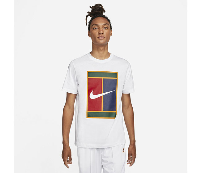 Nike Court Heritage Logo Tee (M) (White)
