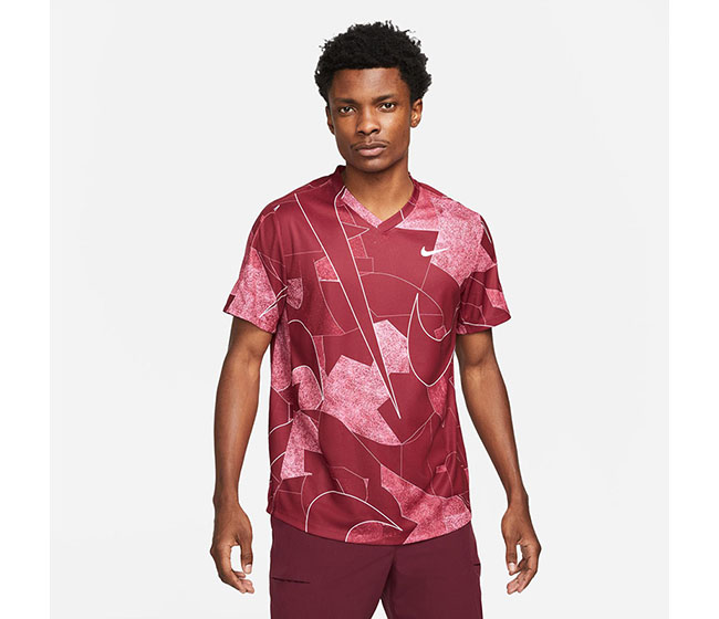 Nike Court Dri-FIT Victory Printed Top (M) (Red)