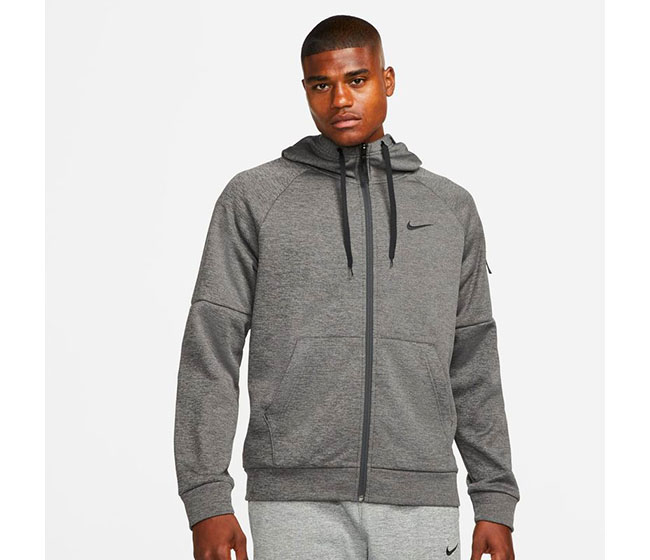 Nike Therma-FIT Full-Zip Fitness Hoodie (M) (Charcoal)
