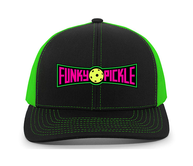Funky Pickle Trucker Snapback Cap (U) (Black/Neon Green)