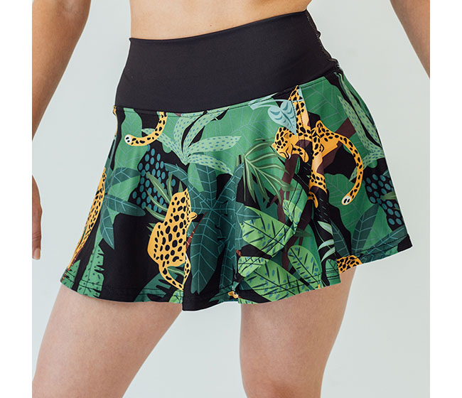 Faye+Florie Jungle Holly Skirt (W) (Black/Green)