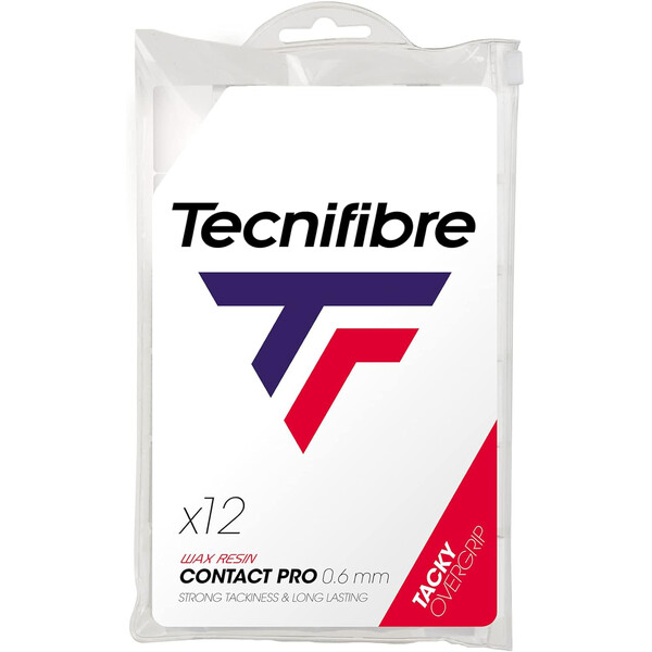 Tecnifibre Pro Contact Overgrip (12x) (White)