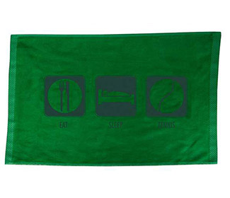 Eat Sleep Tennis Towel (Green)