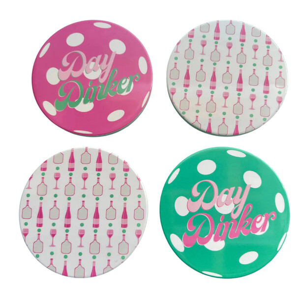 Born To Rally Pickleball Day Dinkers Coasters (4x)