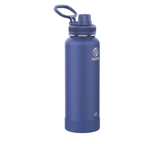 Takeya Pickleball Insulated Water Bottle w/Spout Lid (40oz) (Blue)