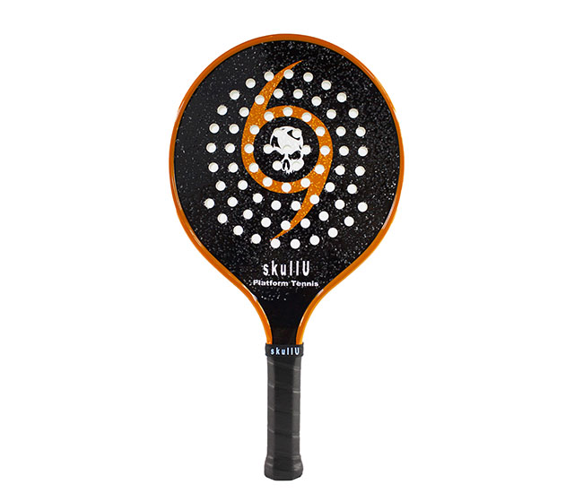 SkullU Platform Tennis Paddle (Orange)