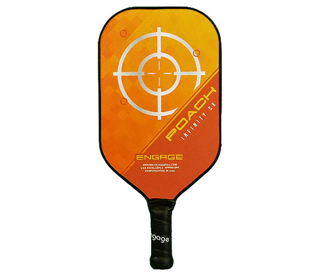 Engage Poach Infinity SX Pickleball Paddle (Short Grip) (Gen 3) (Orange)