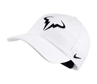 Nike Rafa Aerobill Cap (M) (White/Black)