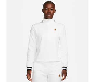 Nike Court Fleece Heritage 1/2 Zip Top (W) (White)