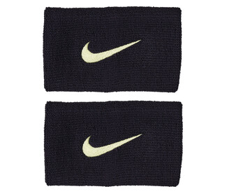 Nike Tennis Premier Double Wristbands (2x) (Black/Lemon Twist)