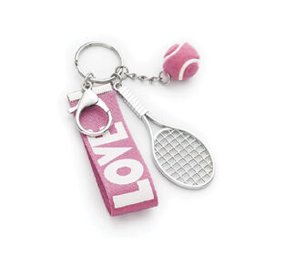 Tennis Racquet Keychain (Pink)
